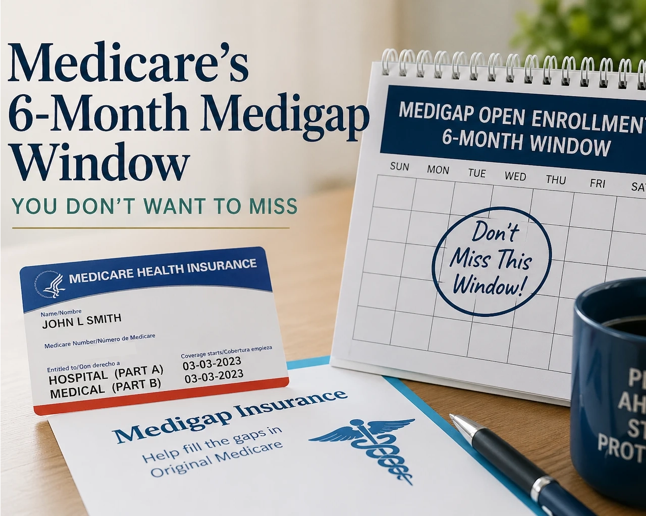Illustration of 6-month Medigap Window